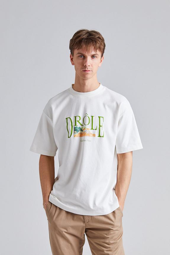 Drôle de Monsieur Le T-Shirt Tennis Court Off White